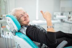 older lady in dental chair